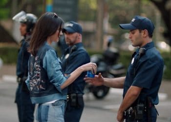 Screenshot of Pepsi ad featuring Kendall Jenner